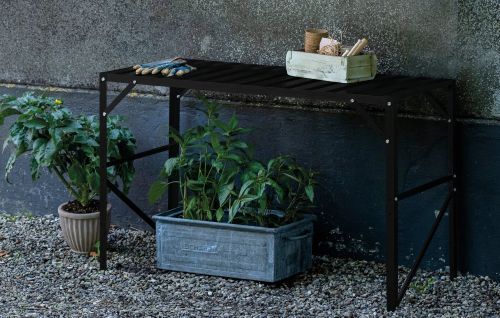 Halls Single Tier Slatted Staging in Black